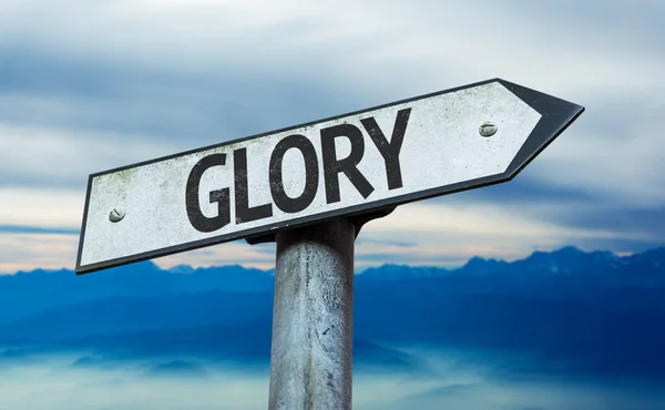 Text : Glory on sign — Stock Photo, Image