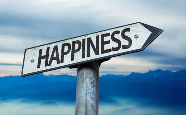 Text:Happiness on sign — Stock Photo, Image
