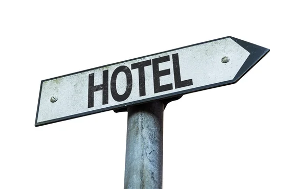 Testo: Hotel on sign — Foto Stock