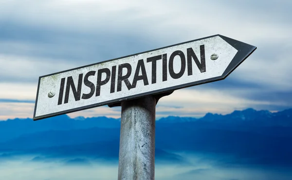 Text:Inspiration on sign — Stock Photo, Image