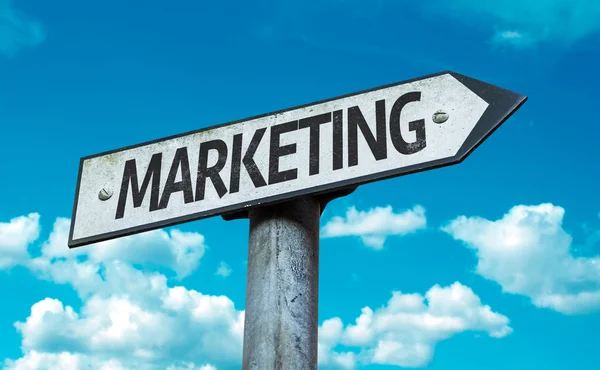 Text:Marketing on sign — Stock Photo, Image