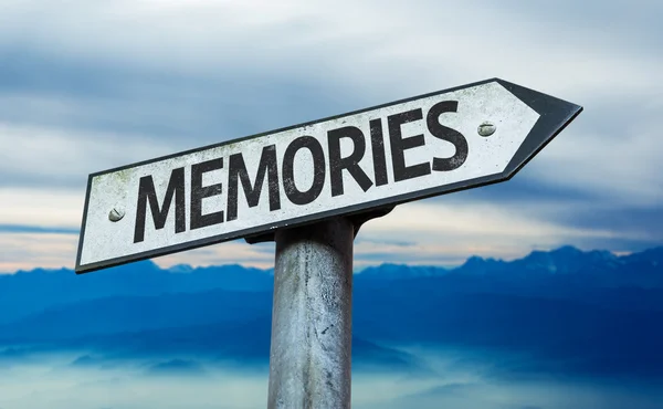Text:Memories on sign — Stock Photo, Image
