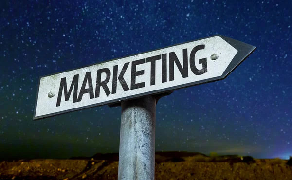 Texto: Marketing no sinal — Fotografia de Stock