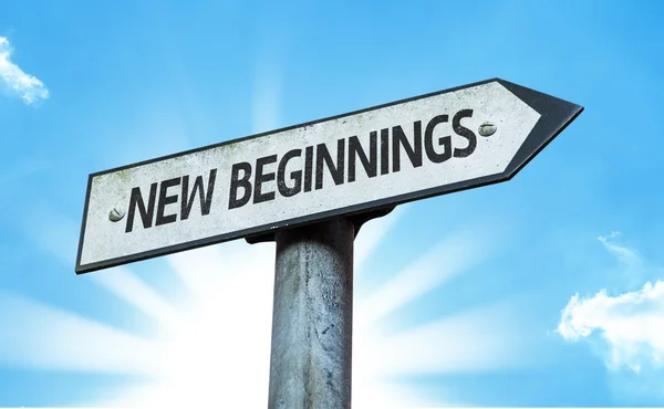 New Beginnings sign — Stock Photo, Image