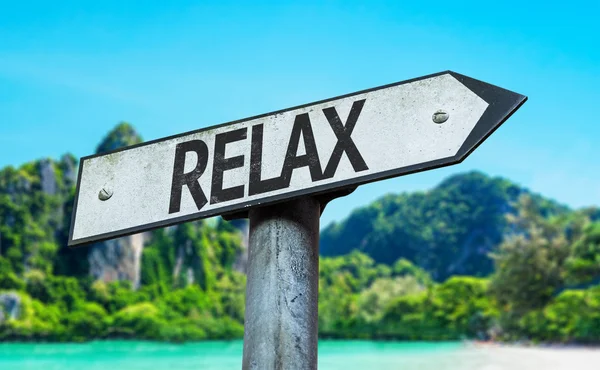 Tekst Relax teken — Stockfoto