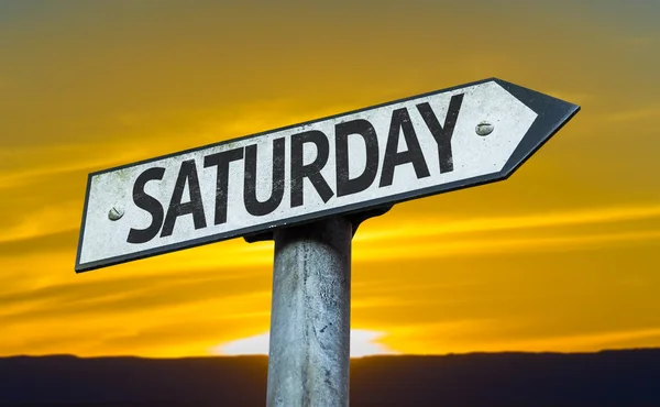 Text Saturday on sign — Stock Photo, Image