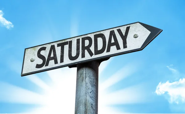Text Saturday on sign — Stock Photo, Image