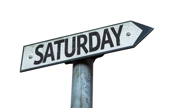 Text Saturday on sign — Stock Photo, Image