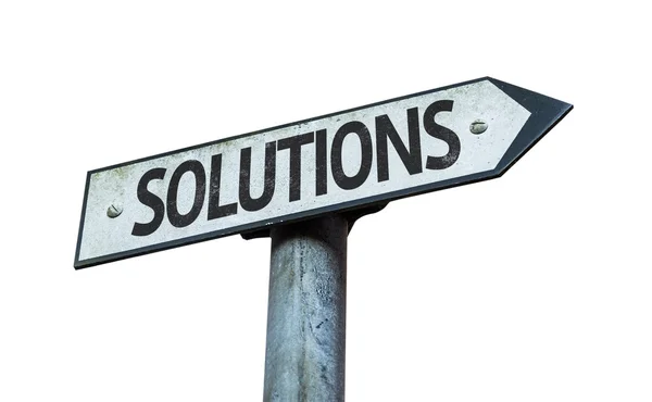 Text Solutions on sign — Stock Photo, Image