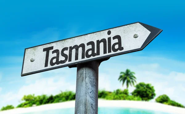 Texto Tasmania en señal —  Fotos de Stock