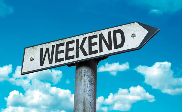 Text Weekend on sign — Stock Photo, Image