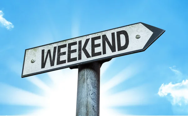 Text Weekend on sign — Stock Photo, Image