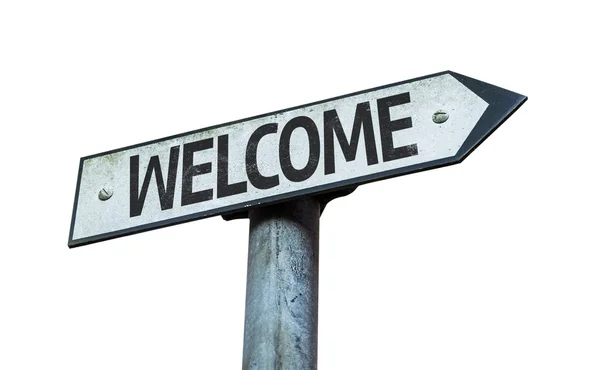 Text Welcome   on sign — Stock Photo, Image