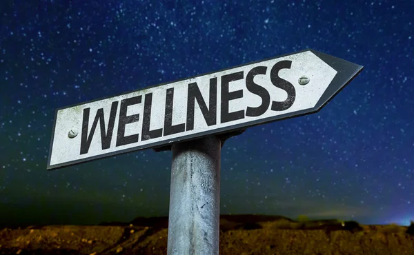 Tekst Wellness op teken — Stockfoto