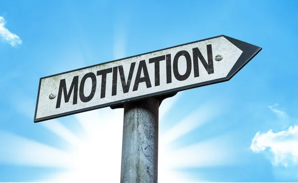 Motivation sign with sky — Stock Photo, Image