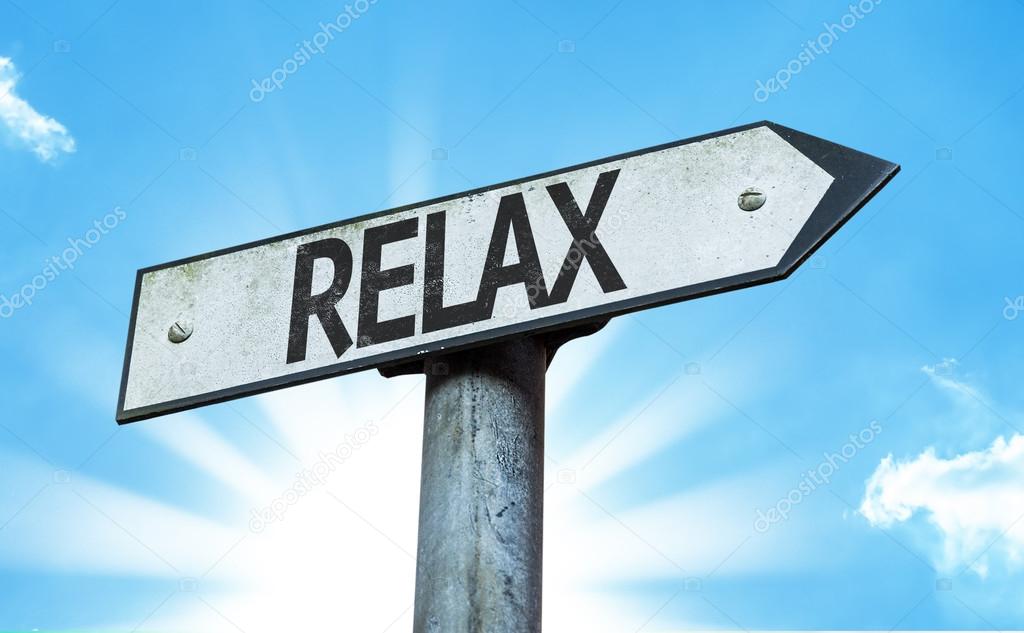 Text  Relax sign
