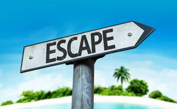 Texto Escape en señal — Foto de Stock