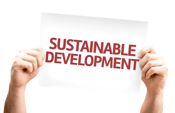Cartão de desenvolvimento sustentável — Fotografia de Stock