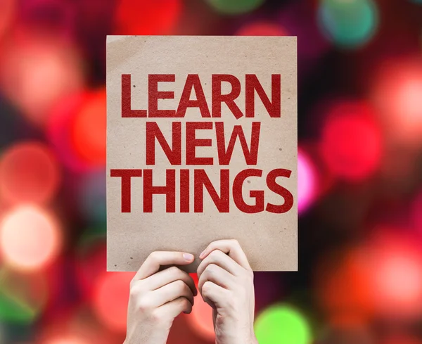 Learn New Things card — Stock Photo, Image