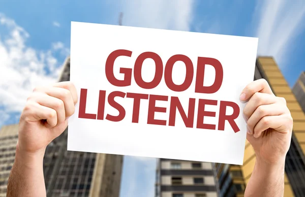 Good Listener card — Stock Photo, Image