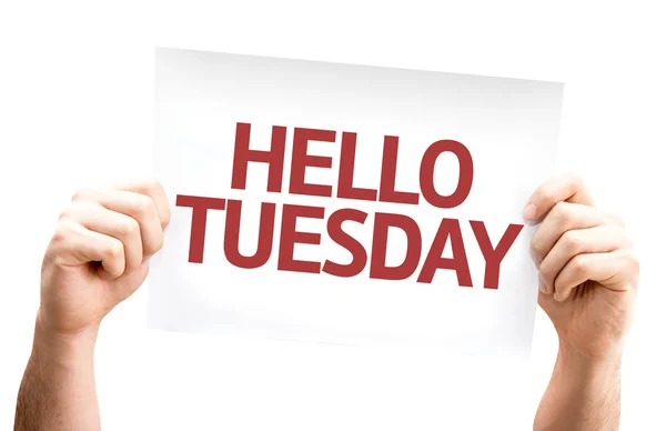 Hello Tuesday card — Stock Photo, Image