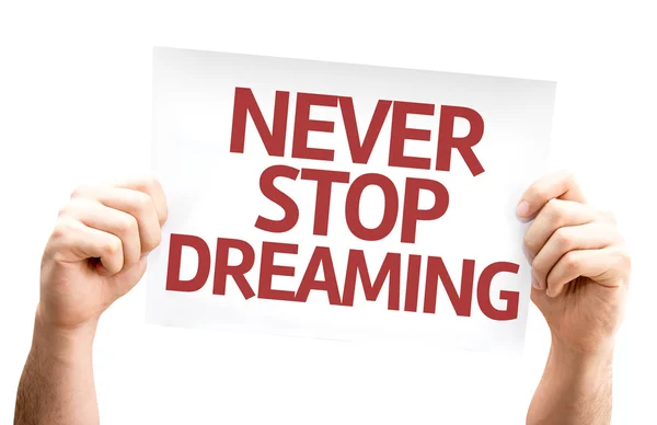 Never Stop Dreaming card — Stock Photo, Image