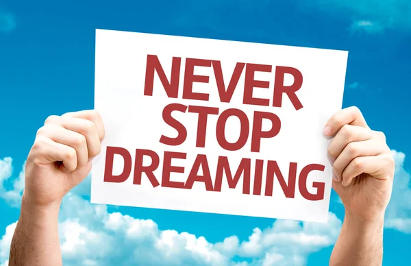 Never Stop Dreaming card — Stock Photo, Image