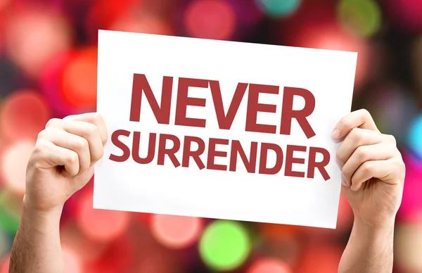 Never Surrender card — Stock Photo, Image