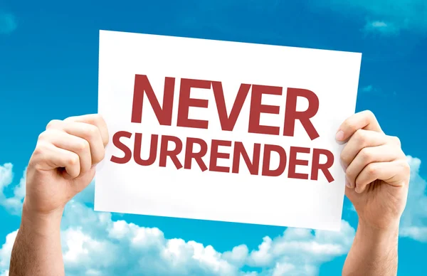 Never Surrender card — Stock Photo, Image