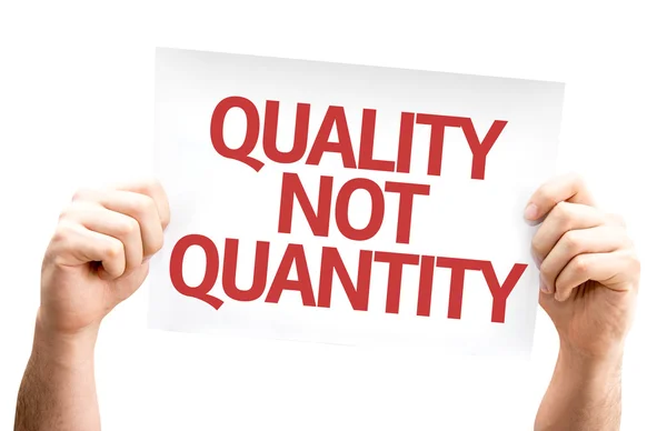 Quality Not Quantity card — Stock Photo, Image