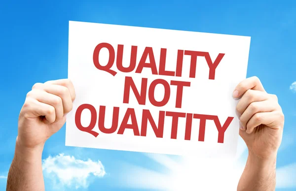 Quality Not Quantity card — Stock Photo, Image