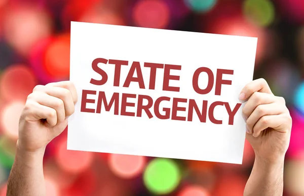 Tarjeta de estado de emergencia —  Fotos de Stock