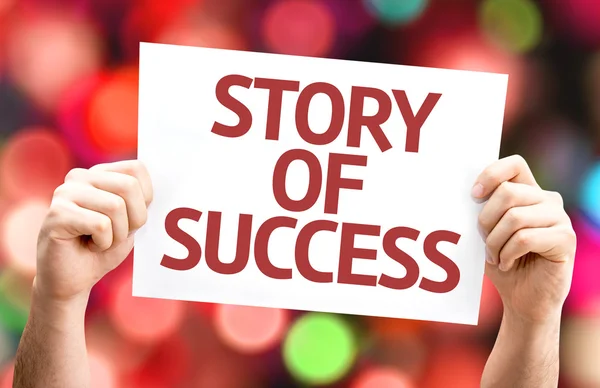 Story of Success card — Stock Photo, Image