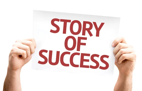 História do cartão de sucesso — Fotografia de Stock