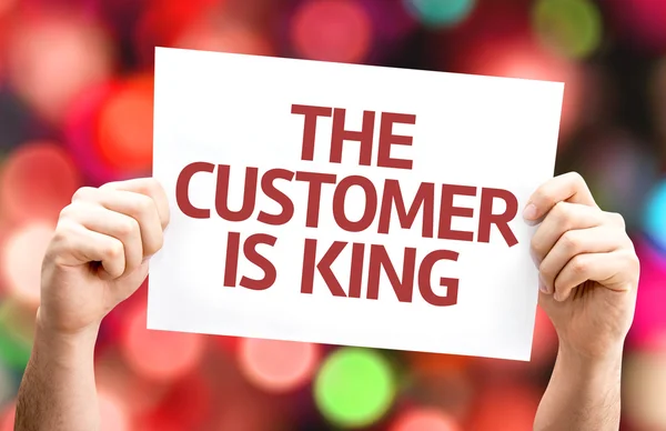 Il Cliente è la carta King — Foto Stock