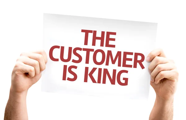 El cliente es la tarjeta King — Foto de Stock