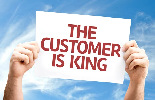 The Customer is King card — Stock Photo, Image