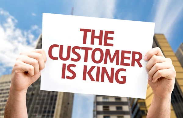 Il Cliente è la carta King — Foto Stock