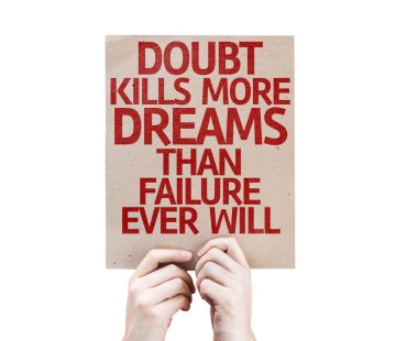 Doubt Kills More Dreams card clipart