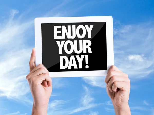 Tekst cieszyć się twój dzień — Zdjęcie stockowe