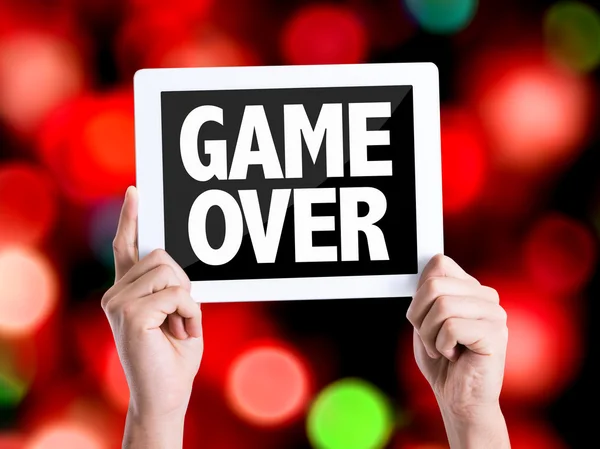 Tablet pc com texto Game Over — Fotografia de Stock