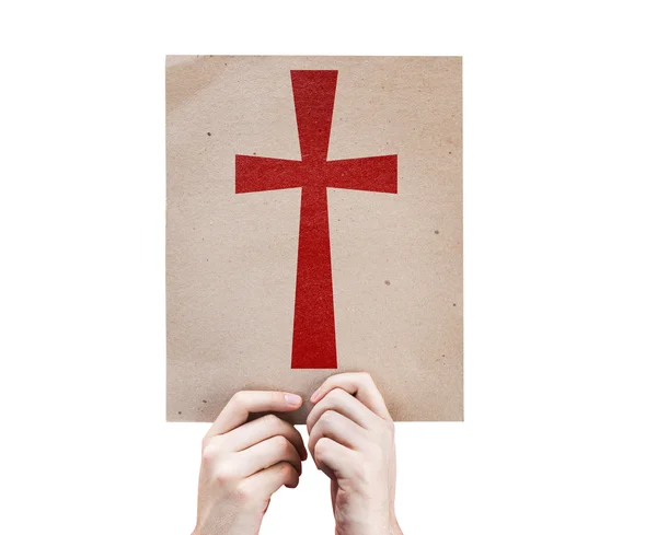 Krzyż Symbol karty — Zdjęcie stockowe