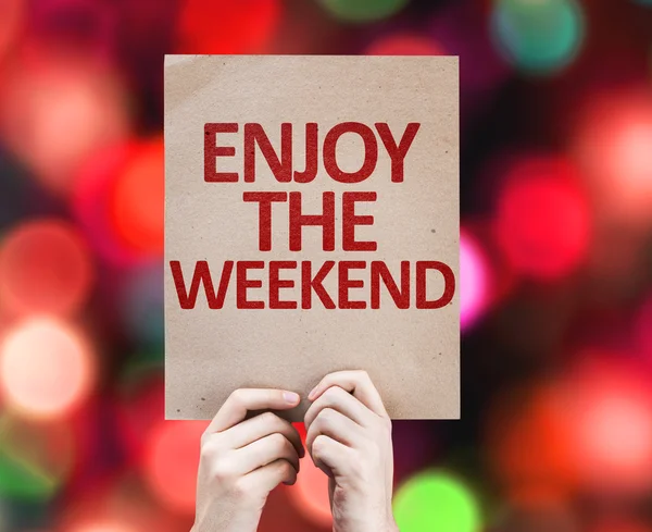 Enjoy the Weekend card — Stock Photo, Image