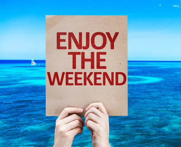 Enjoy the Weekend card — Stock Photo, Image