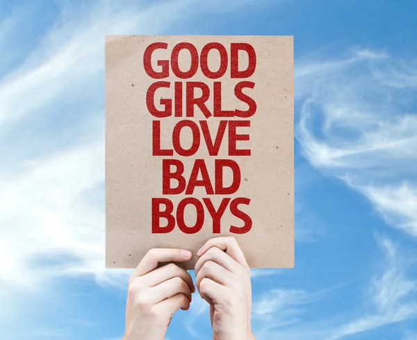 Good Girls Love Bad Boys card — Stock Photo, Image