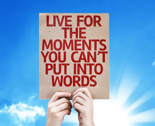 Tarjeta Live for the Moments — Foto de Stock