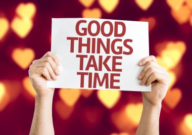Good Things Take Time card clipart