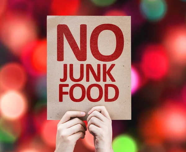 Sem Junk Food card — Fotografia de Stock