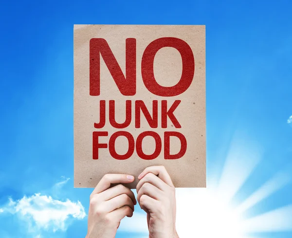 No Junk Food card — Stock Photo, Image