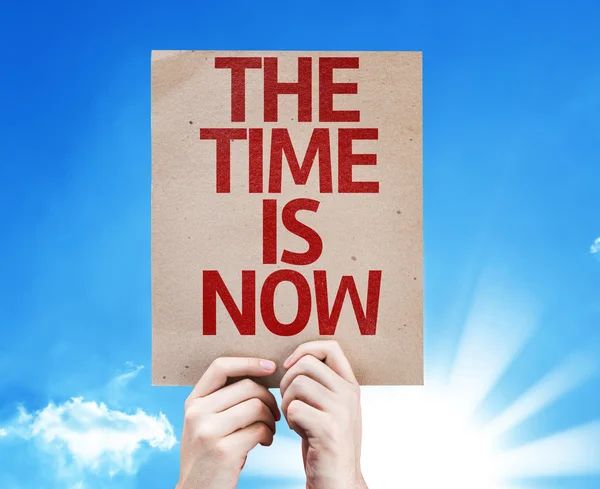 The Time is Now card — Stock Photo, Image